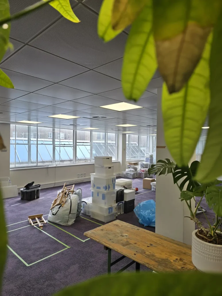 Open-plan office ready for an office move